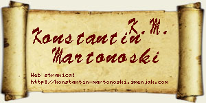 Konstantin Martonoški vizit kartica